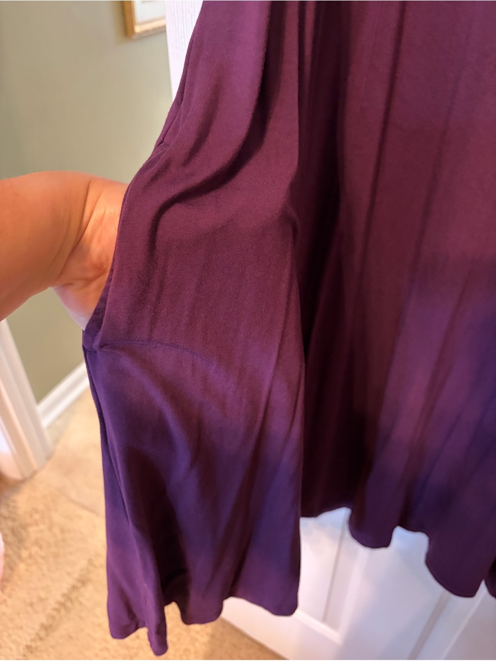 Time and Tru Sleeveless Swing Tank Dress in Deep Plum, Size XL π - Picture 4 of 8